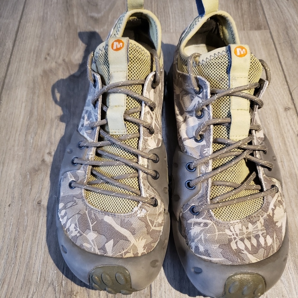 MERRELL FREESTYLE Camo Sage CANVAS Lace Up Shoes